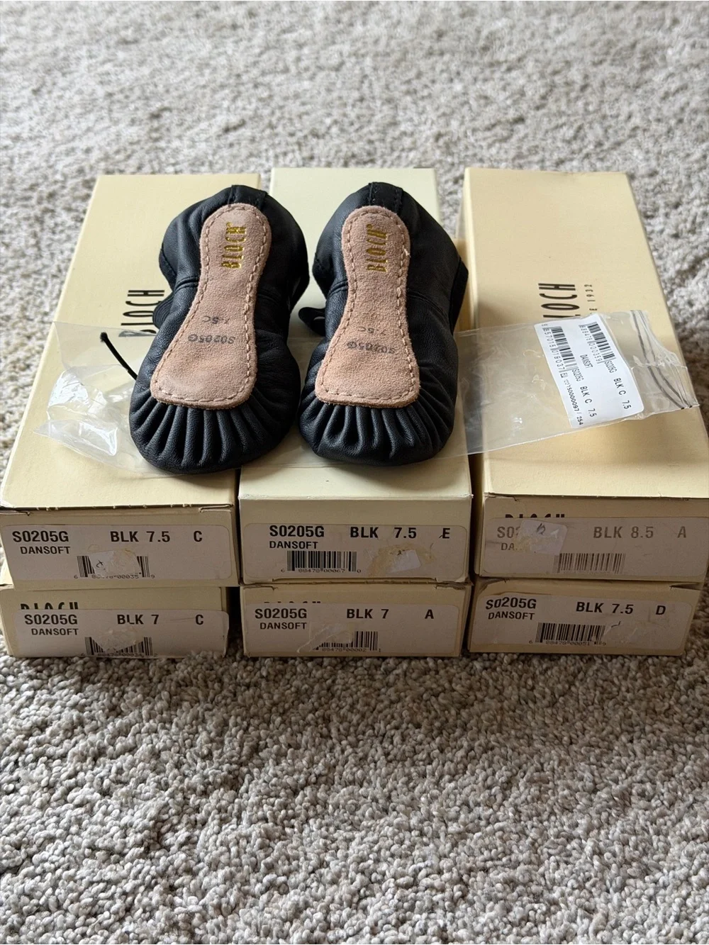 Bloch Kids Black Slip-On Ballet Flats 7.5